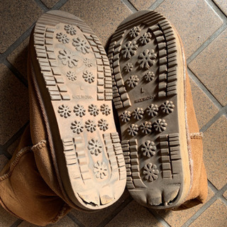 ムートンブーツ 茶色 Lの画像