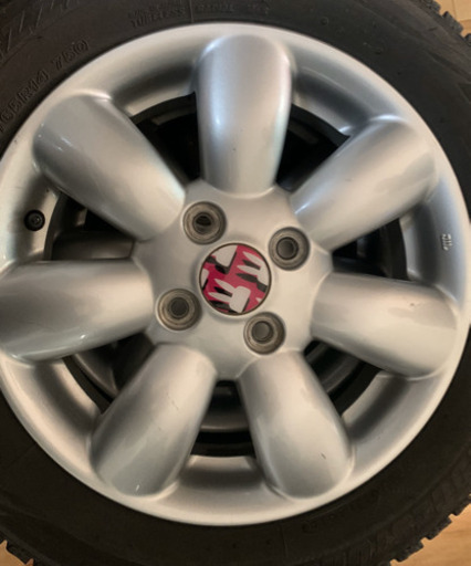 スタッドレスタイヤ 155/65 R14  ラパン純正ホイール付き