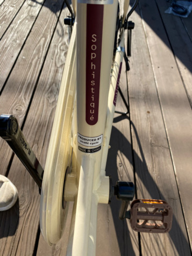 26インチ　自転車　白