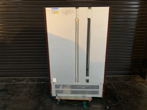【大和冷機】2017年 スライド扉小型冷蔵ショーケース 単相100V　311U-15 ローズウッド 内容積301L W900XD450XH1420 中古美品