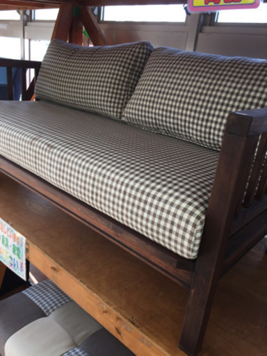 1/9東区和白   大川家具2Pソファ  可愛い  ナチュラル  カントリー調