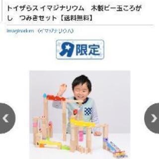 トイザらス イマジナリウム　木製ビー玉ころがし　つみきセット

の画像