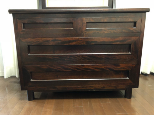 松本家具 鏡付きチェスト