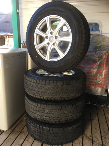 ★★スタッドレスタイヤ アルミ付 215/70-16 パジェロイオで使用★★松本市より