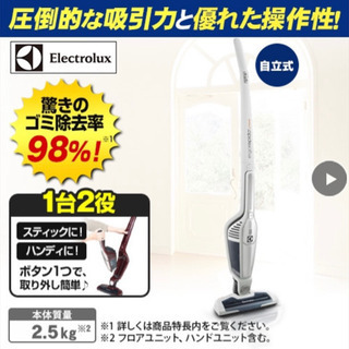 新品☆スティック掃除機 エレクトロラックス