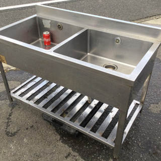 中古　業務用　2W  シンク　ステンレス　 　幅120　　奥行6...