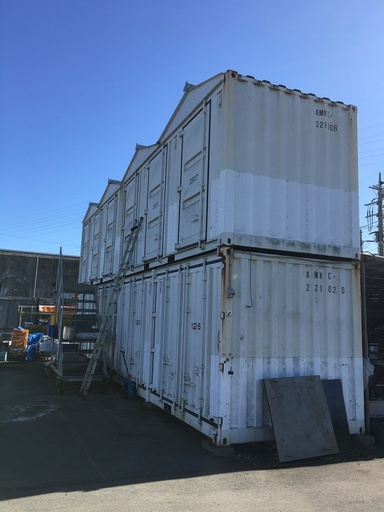 倉庫　保管　コンテナ　20フィートコンテナ　改造品　４本分