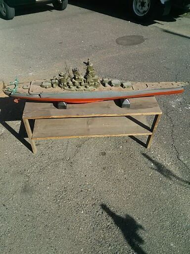 船艦大和・超激熱プレミアムレア物※一刀彫60年前の木製模型ジャンク品