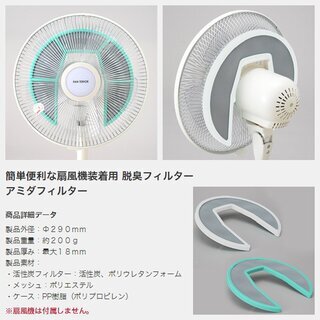 【新品！大幅値下げ！】アールデック 扇風機装着用 脱臭フィルター アミダフィルター AM-1の画像