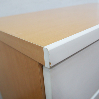 3段チェスト 正面鏡面仕上げ 幅90cm 奥行45cm 高さ70cm (LD01)の画像