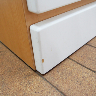 3段チェスト 正面鏡面仕上げ 幅90cm 奥行45cm 高さ70cm (LD01)の画像