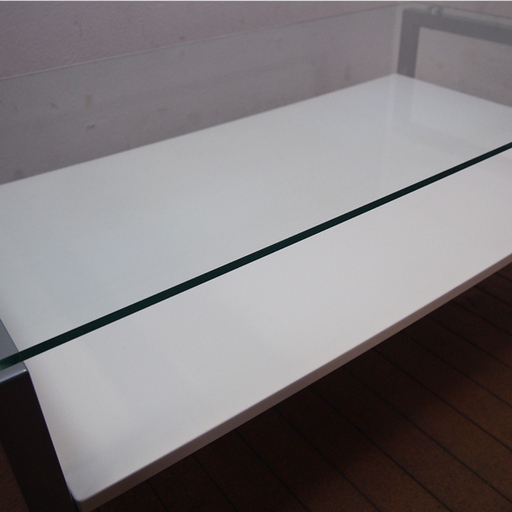 【美品】センターテーブル ガラステーブル 幅110×奥行55×高さ40cm   (LA19)