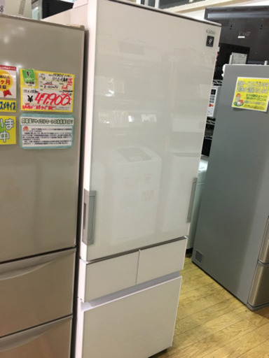 2017年製 SHARP シャープ プラズマクラスター 415L冷蔵庫 どっちもドア メガフリーザー SJ-GT42C-W