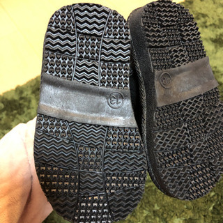 ハリスツイード  ブーツ  ブラックの画像