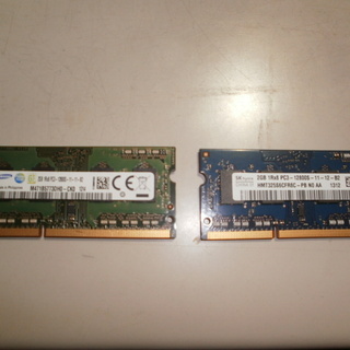 ノートPC用メモリ　2GB×2枚