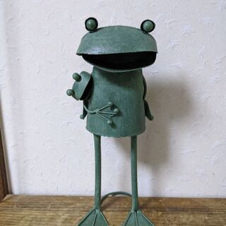 （受け渡し決定）ブリキのカエル親子🐸🐸