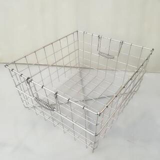 決定済 レトロ 給食 ステンレス カゴ 水切りラック  美品