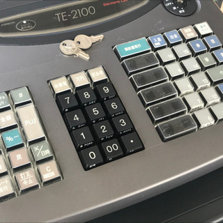 格安で！カシオ 電子レジスター◇鍵付◇取説 感熱紙付◇TE-2100の画像