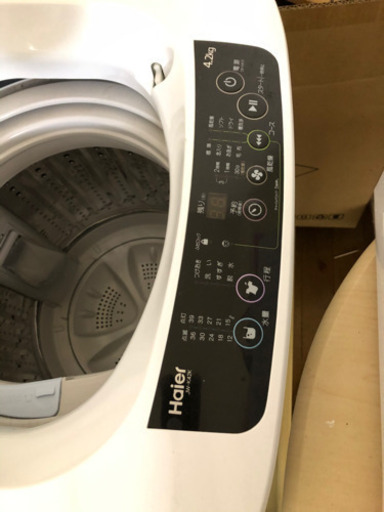 ハイアール洗濯機　JW-K42K 4.2kg