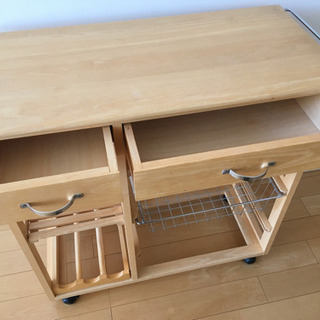 キッチンカウンター ワゴン キャスター付 キャトルセゾンの画像