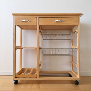 キッチンカウンター ワゴン キャスター付 キャトルセゾンの画像