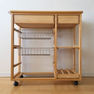 キッチンカウンター ワゴン キャスター付 キャトルセゾンの画像