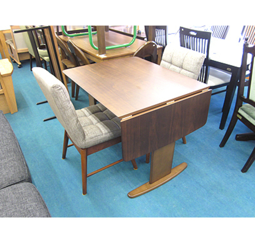 札幌【伸長式 2人掛けダイニングセット】幅920/120cm マガジンラック付き 回転式イス ブラウン 茶色系 エクステンション式 バタフライ式 食卓テーブルセット ダイニングテーブルセット 本郷通店