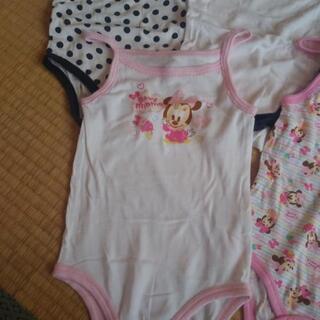 ①新品あり　女の子90cm　夏　肌着ミニー5枚セットの画像