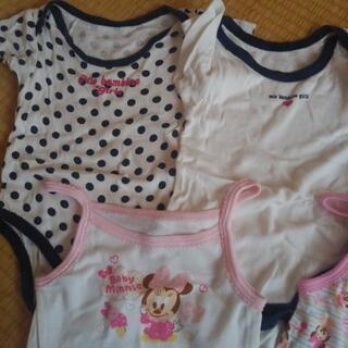 ①新品あり　女の子90cm　夏　肌着ミニー5枚セットの画像