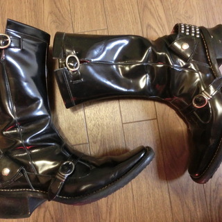 かなり値下げしました。アバハウス　5351　アルフレッドバニスター　エナメルブーツ（本革です）の画像