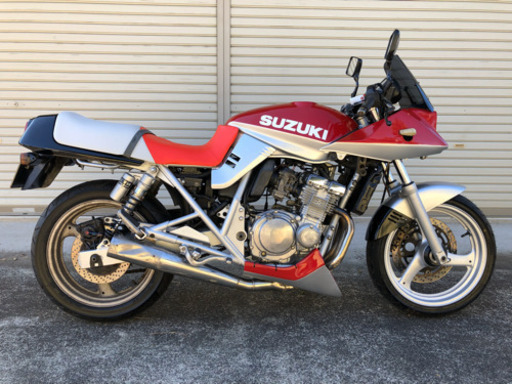 車検不用の刀❗️ SUZUKI GSX250S 刀　赤&銀　オールペイント　難点有