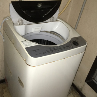 無料　洗濯機　シャープ6キロ　16日まで