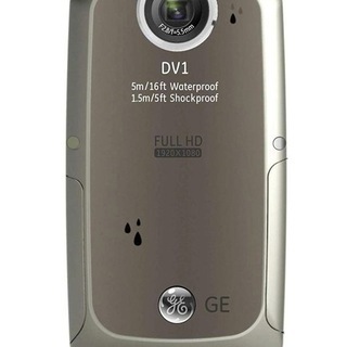GE フルハイビジョン ビデオカメラ DV1 CMOS503万画素 デジタルズーム4倍 防水 / 防塵 グリーン DV1の画像
