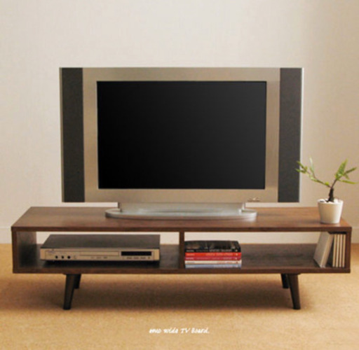 超お買い得　エモ ワイドTVボード 120サイズ(emo テレビ台 ＴＶラック ローボード シンプル ナチュラル ウォールナット)