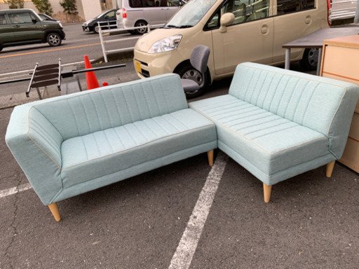 ★美品！ブルーのソファ★