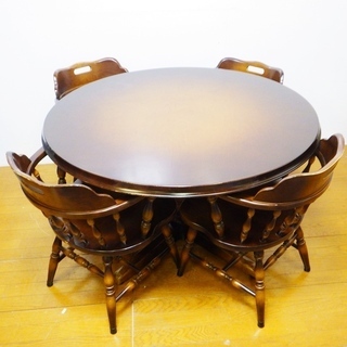 飛騨産業　キツツキマーク　ダイニング　大型　丸テーブル　天然木　120cm 中丸 飛騨産業 キツツキマーク 丸テーブル ダイニングセット 4人用 天然木 /SL2