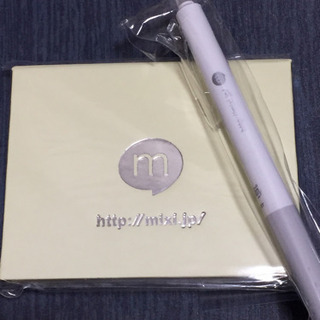 mixiロゴ入り 付箋＆フリクションボールペンセット【非売品】