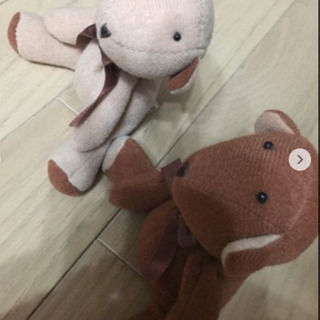 癒し系 クマさん ぬいぐるみ ペアの画像
