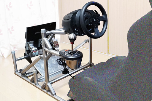 SUSコックピット DIYキット+ハンコン(T300RS)+3ペダル(T500 RS Redal Set V.2)+シフター(TH8 RS) セット　(バラ売り可能)