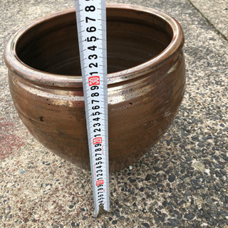 漏れ・割れなし◆小型◆水甕◆壺◆メダカや水蓮鉢、傘立てとして◆直径30×29ｃｍ の画像