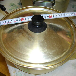 アルミ製　鍋　4点　取りに来れる方　差し上げます。　IHに変え不要になりました。の画像