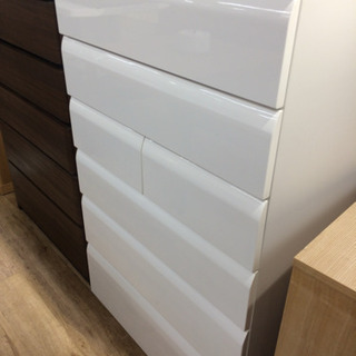 NITORI　マルミツ　ハイチェスト　白６段 中古 店舗近郊送料格安 マルミツ 6段チェスト 整理タンス