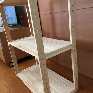 ニトリ　パイン材フリーラックの画像