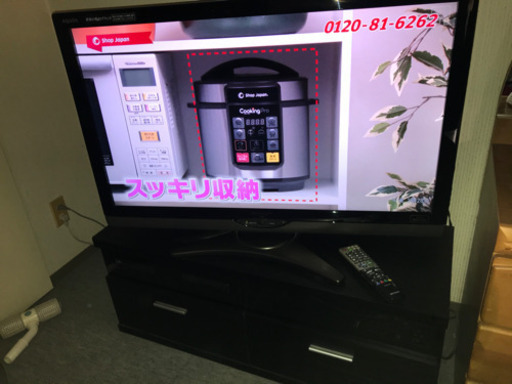 シャープAQUOS 40型　美品　2010年製　テレビ台　HDDブルーレイレコーダー付き