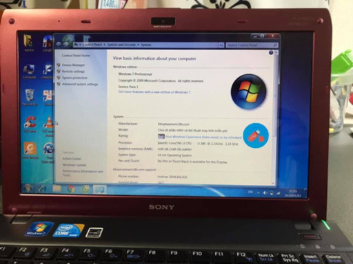 sony vaio 13000円。送料込み