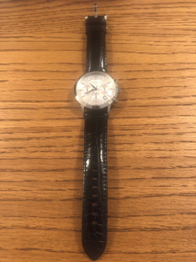 【新品未使用】EMPORIO ARMANI 腕時計 メンズ クロノグラフ 革ベルト