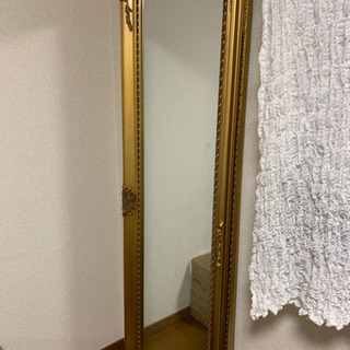 おしゃれ　全身鏡　60cm ゴールドの画像