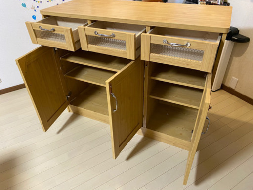 カウンターテーブル　キッチンカウンター　木製　カントリー　