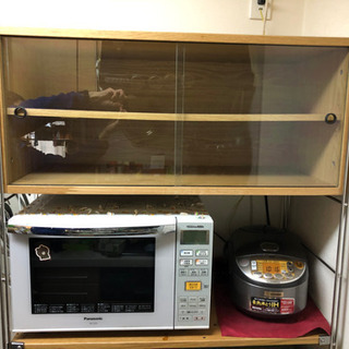 無印　キッチン収納ラック　木製の画像