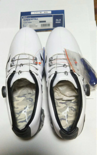 美品✩.*˚新品  ミズノ ゴルフ 靴 ジェネム 007 ボア 【26センチ】